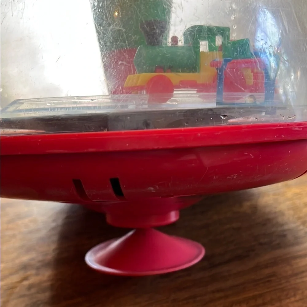 Vintage Plastic SPINNER TOY, Spinner Train Toy, USSR, 1980s